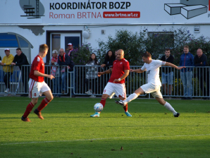 B mužstvo marně dobývalo defenzivu Křince, gól dalo až v závěru z penalty